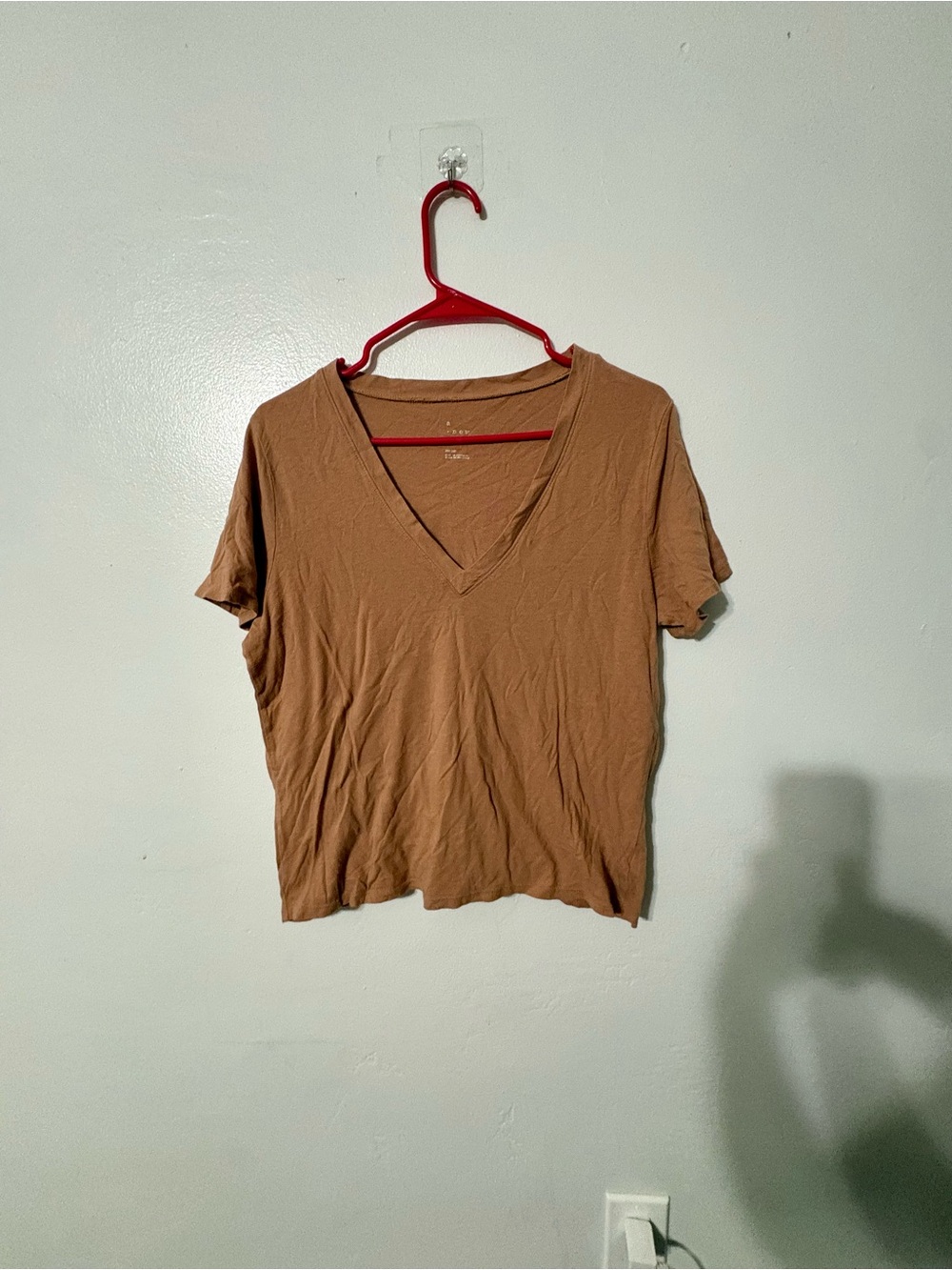 a new day V-Neck Short Sleeve Tee in Tan Brown